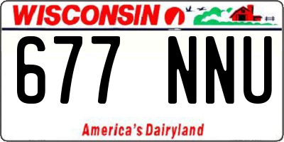WI license plate 677NNU