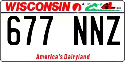 WI license plate 677NNZ