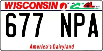 WI license plate 677NPA