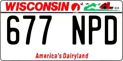 WI license plate 677NPD