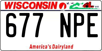 WI license plate 677NPE