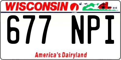 WI license plate 677NPI