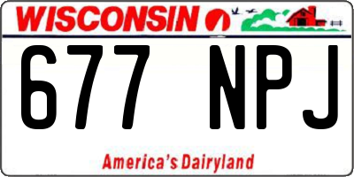 WI license plate 677NPJ