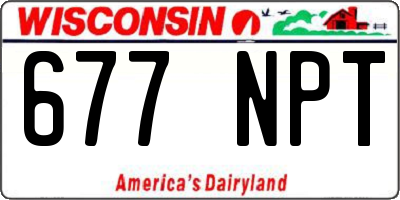 WI license plate 677NPT