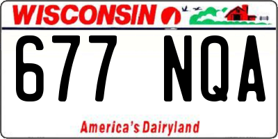 WI license plate 677NQA