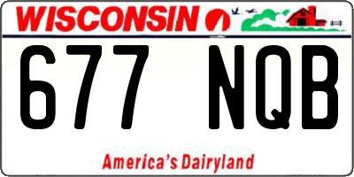 WI license plate 677NQB