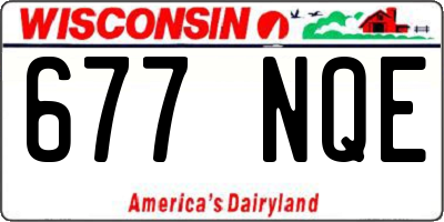 WI license plate 677NQE