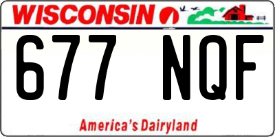WI license plate 677NQF