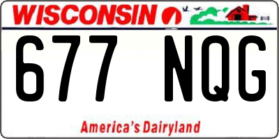 WI license plate 677NQG