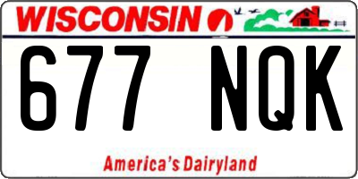 WI license plate 677NQK
