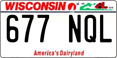 WI license plate 677NQL