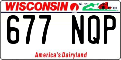 WI license plate 677NQP