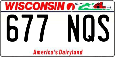 WI license plate 677NQS