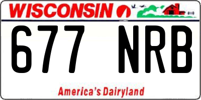 WI license plate 677NRB