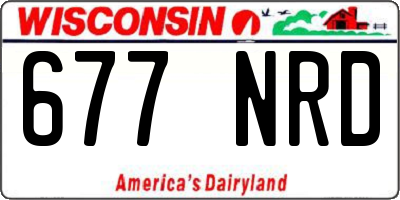 WI license plate 677NRD