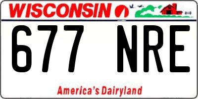 WI license plate 677NRE
