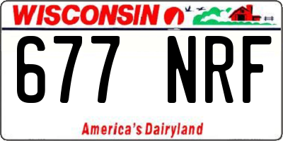 WI license plate 677NRF