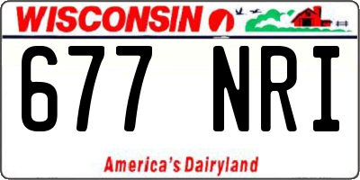 WI license plate 677NRI