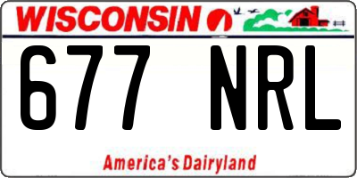 WI license plate 677NRL