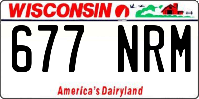 WI license plate 677NRM