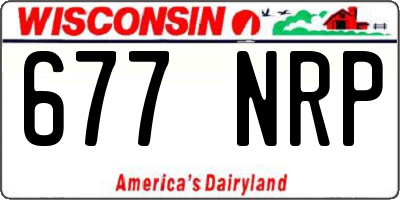 WI license plate 677NRP