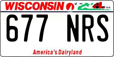 WI license plate 677NRS