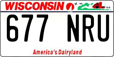 WI license plate 677NRU