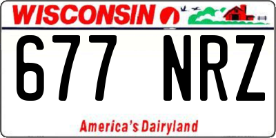 WI license plate 677NRZ