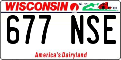 WI license plate 677NSE