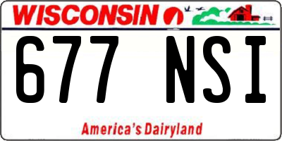 WI license plate 677NSI