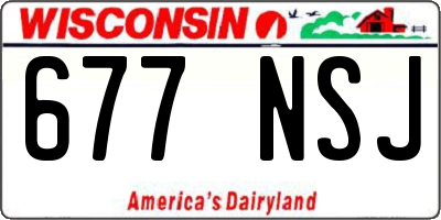 WI license plate 677NSJ