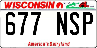 WI license plate 677NSP