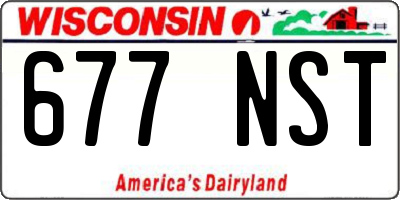 WI license plate 677NST