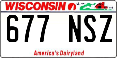 WI license plate 677NSZ
