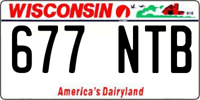WI license plate 677NTB