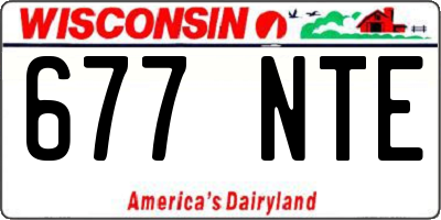 WI license plate 677NTE