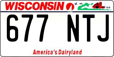 WI license plate 677NTJ
