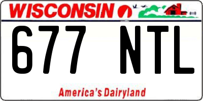 WI license plate 677NTL
