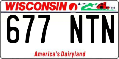 WI license plate 677NTN
