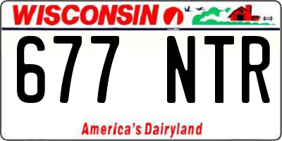 WI license plate 677NTR