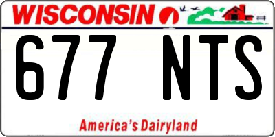 WI license plate 677NTS