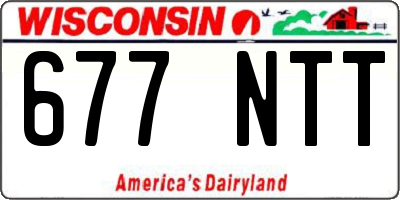 WI license plate 677NTT
