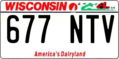 WI license plate 677NTV