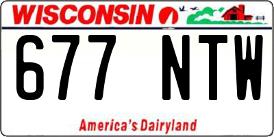 WI license plate 677NTW
