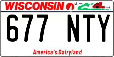 WI license plate 677NTY