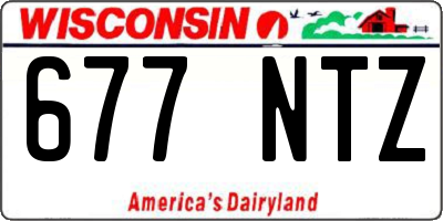 WI license plate 677NTZ