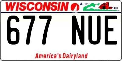 WI license plate 677NUE