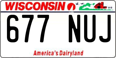 WI license plate 677NUJ