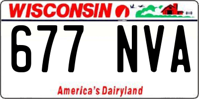WI license plate 677NVA