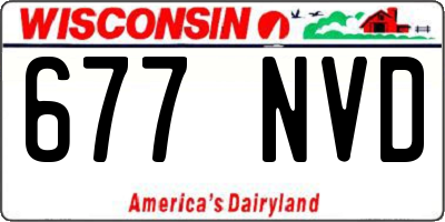 WI license plate 677NVD